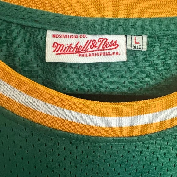 NBA Seattle SuperSonics Gary Peyton 1994 Swingman Green Hardwood Classics Jersey - Picture 5 of 6